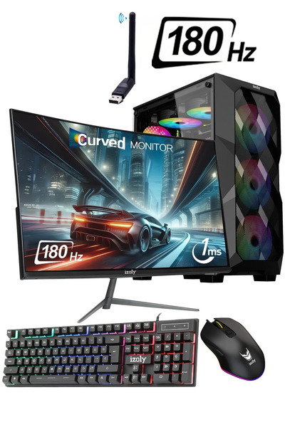 IZOLY Flygon X I3-12100f 16gb 256gb M.2 Nvme Rtx 2060s 8gb 24" 180hz Oyuncu O...