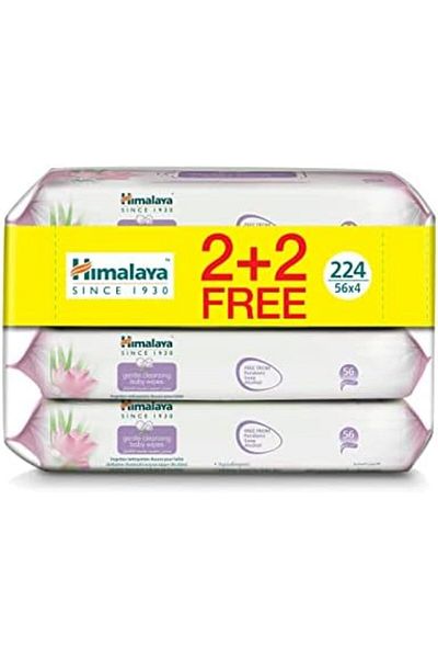 Himalaya Gentle Cleaning Baby Wipes Alcohol and Paraben-Free for Sensitive Skin by - 224 Wipes