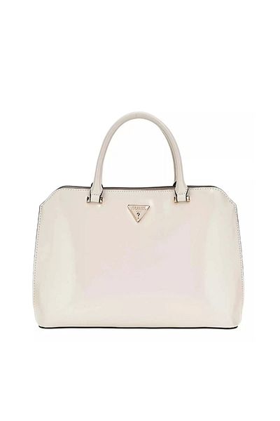 Guess Arnela Girlfriend Satchel Women's Cream Handbag Hwng9496060-Bon