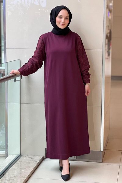 Nuss Sleeves Vegan Silk Mercerized Dress
