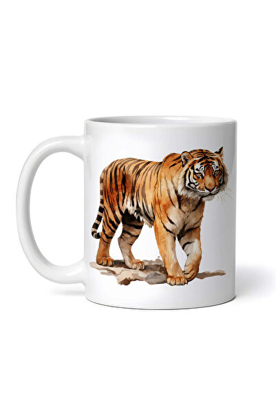 OEM Εξατομικευμένη Λευκή Κούπα, Curious Tiger, Inovatix®. 330ml