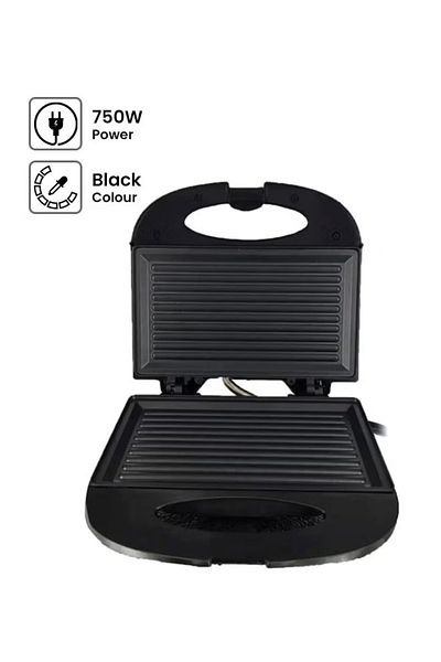 DLC 600 Sandwich Maker 750w – Quick Heating, Easy Cleaning, Black Finish