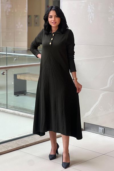 Nuss Mercerized Bell Dress with Knitting Technique