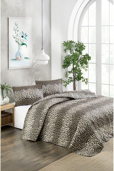 MARLA HOME Double Pique Bed Cover Set | 200X220Cm | 2 Pillow Cases | Multi-Purpose Blanket | Cotton