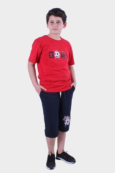 FYK KİDS BOY'S BOTTOM-TOP CAPRY-THE SHIRT SET