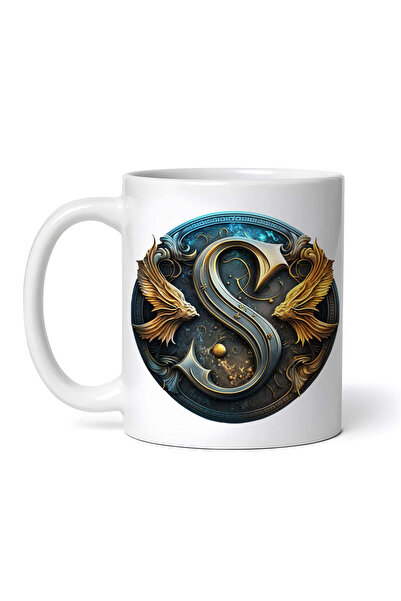 OEM Cană albă personalizată, litera zodiacală Pești, Inovatix®. 330 ml