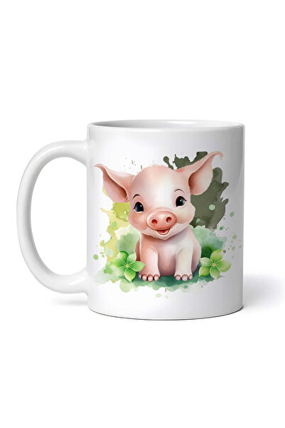 OEM Cană albă personalizată, Purceluș Jucăuș, INOVATIX®. 330ml