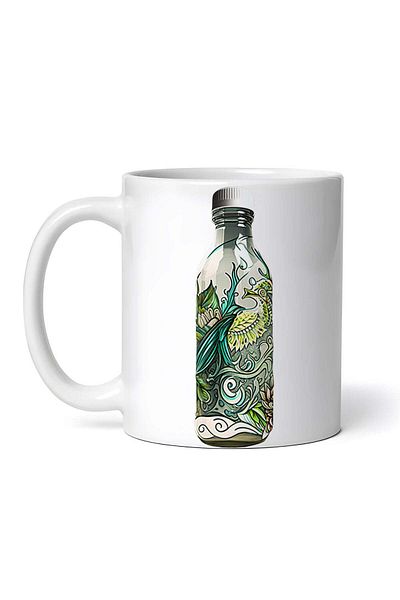 OEM Personalized White Mug, Sports Water Bottle, Inovatix®. 330ml