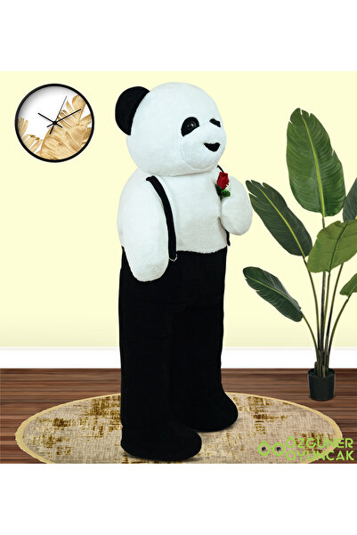 Özgüner Oyuncak Ayakta Duran Tulumlu Panda Peluş Hayvan 120 cm