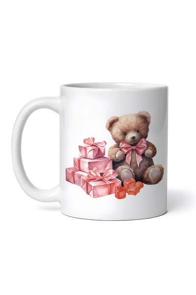 OEM Cană albă personalizată, Ursuleț de Ziua Îndrăgostiților cu cadouri, INOV...