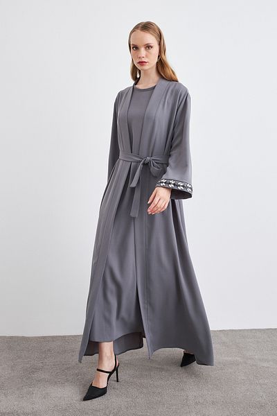 VAVİNOR Rita Abaya Set - Gray