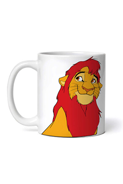 OEM Εξατομικευμένη Λευκή Κούπα, Χαμογελώντας Simba, Inovatix®. 330ml