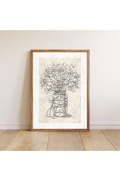 Dekorsiahome One Piece Wooden Frame Living Room Hall Kitchen Table Tk0415