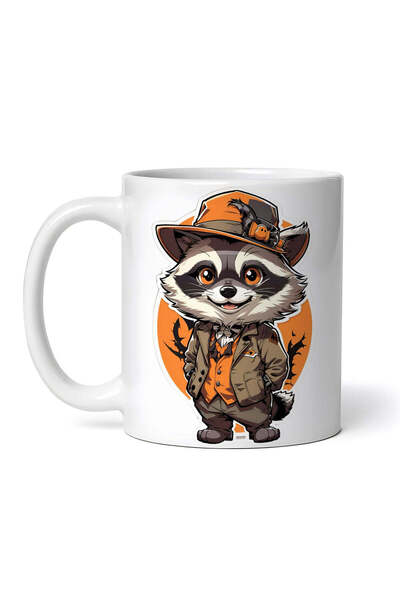 OEM Cană albă personalizată, Raton Fericit, INOVATIX®. 330ml