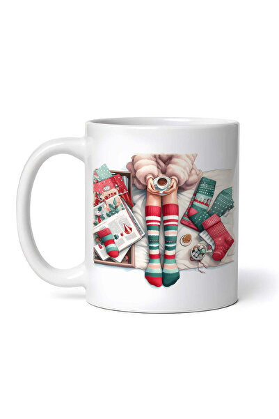 OEM Εξατομικευμένη λευκή κούπα, χριστουγεννιάτικος πίνακας Marisol, INOVATIX®...