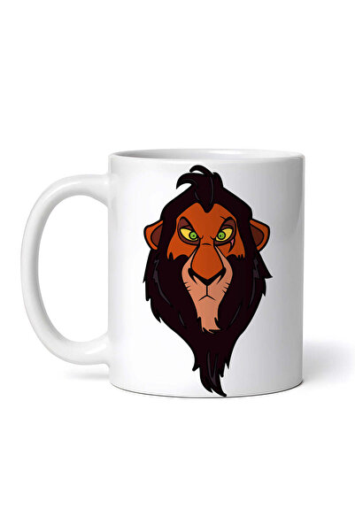 OEM Cană albă personalizată, Cicatrice Regele Leu, Inovatix®. 330 ml