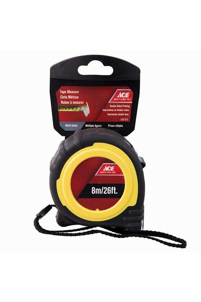 ACE 2-Position TPR Measuring Tape (800 cm, Black/Yellow)