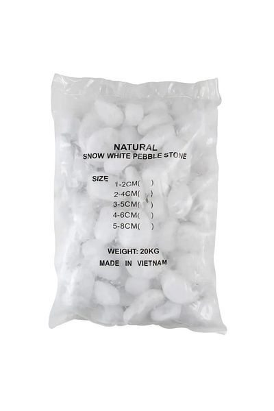 ACE Natural Snow White Pebble Pack (5-8 cm, 20 kg)