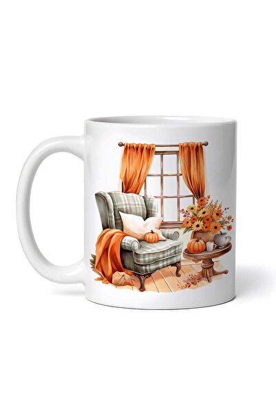 OEM Cană albă personalizată, pictură Ella Autumn, Inovatix®. 330 ml