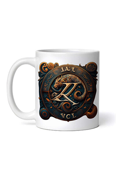 OEM Cană albă personalizată, literă zodiacală, Inovatix®. 330 ml