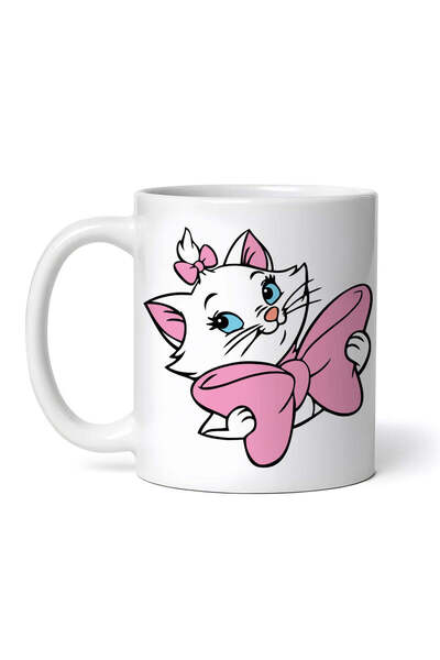 OEM Cană albă personalizată, Pisicile Aristocrate Marie cu fundă, Inovatix®. ...