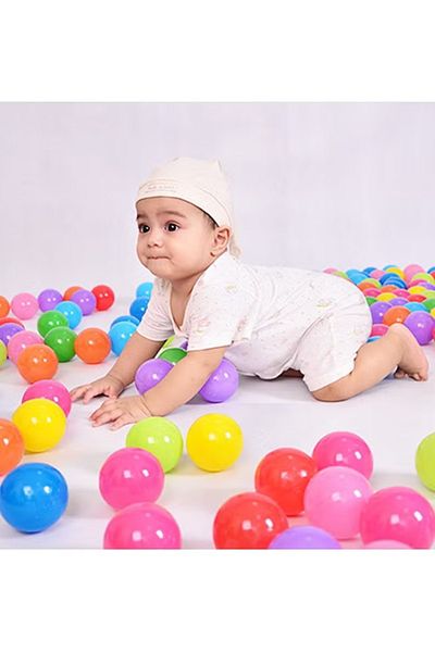 rexa 50-Piece Colorful Soft Plastic Ocean Fun Ball Tent Swim Pit Toy Game Set 7x7x7cm