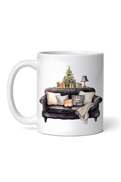 OEM Εξατομικευμένη Λευκή Κούπα, Χριστουγεννιάτικο Σαλόνι, Inovatix®. 330ml