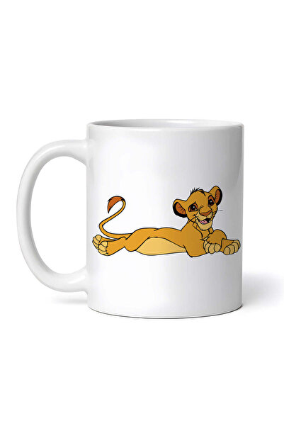 OEM Εξατομικευμένη Λευκή Κούπα, Simba από τον Βασιλιά των Λιονταριών, Πόδι πά...