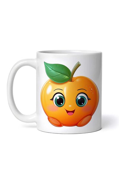 INOVATIX Personalized white mug, Cute Orange, INOVATIX®. 330ml