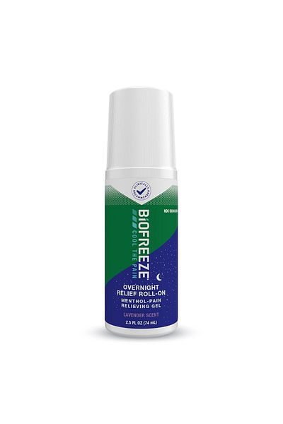 Biofreeze رول أون لتسكين الألم طوال الليل، مسكن لآلام التهاب المفاصل، مسكن لآلام الركبة وأسفل الظهر، سور