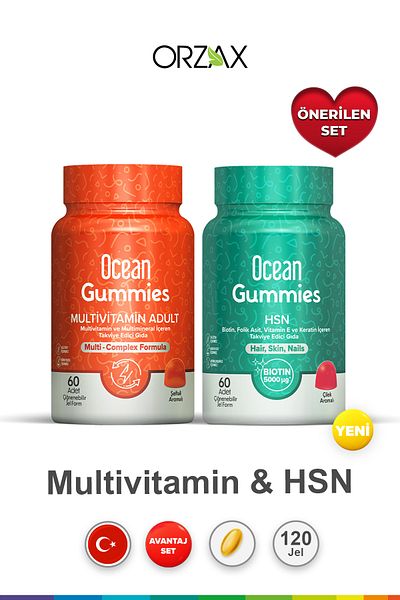 Orzax Ocean Gummies Multivimatimin Adult 60 Gel & Ocean Gummies Hsn 60 Pieces