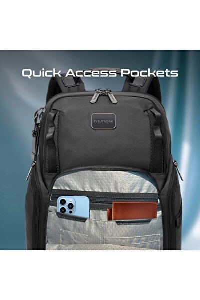 Promate Securestorage™ Laptop Backpack 15.6-inch With Multiple Compartments