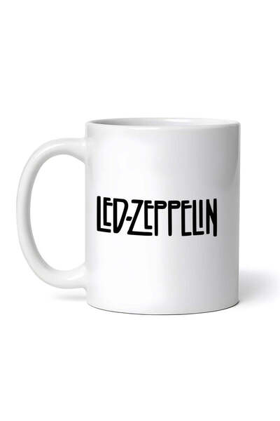 OEM Cană albă personalizată, logo Led Zeppelin, INOVATIX®. 330 ml