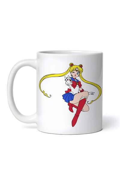 OEM Cană albă personalizată, Sailor Moon Hello, INOVATIX®. 330ml