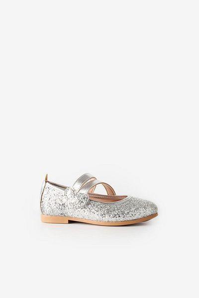 Le Mabelle Silver Heart Velcro Girls' Shoes