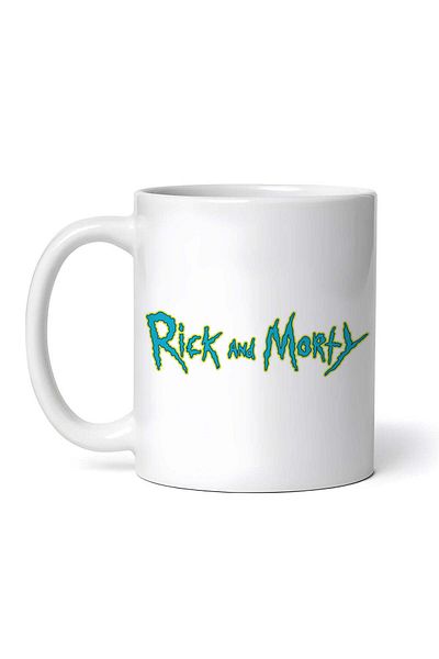OEM Personalized white mug, Rick and Morty Logo, INOVATIX®. 330 ml