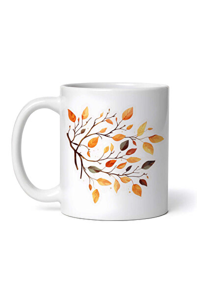 OEM Εξατομικευμένη λευκή κούπα, κλαδιά τέλους φθινοπώρου, INOVATIX®. 330ml