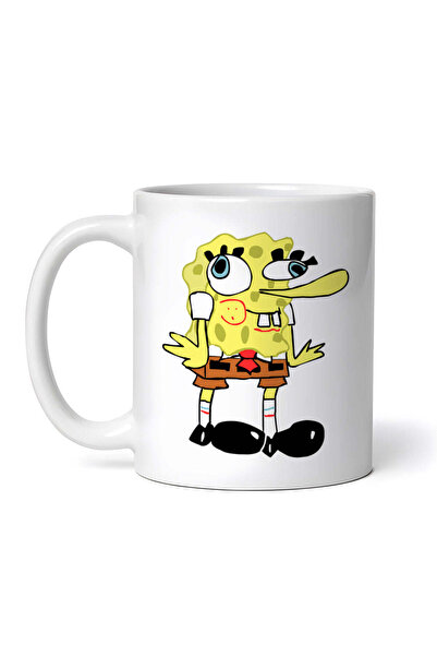 OEM Εξατομικευμένη Λευκή Κούπα, Μπομπ Σφουγγαράκης με τον Φοβισμένο Μιμίδιο, ...