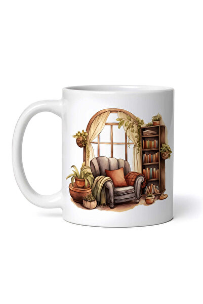 OEM Εξατομικευμένη Λευκή Κούπα, Φθινοπωρινή Ζωγραφική Γεωργία, Inovatix®. 330ml