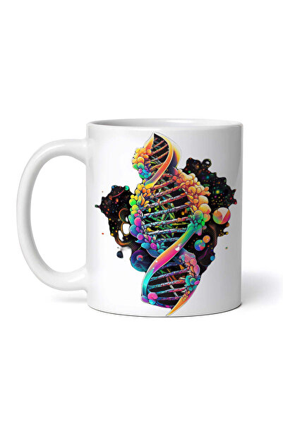 OEM Cană albă personalizată, secvență ADN, Inovatix®. 330 ml