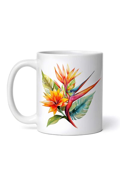 OEM Cană albă personalizată, Strelizia, Inovatix®. 330ml