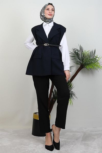 GİYZAMİLA Γιλέκο ζώνης Navy Blue
