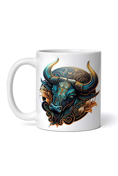 OEM Cană albă personalizată, zodia Taur, Inovatix®. 330 ml