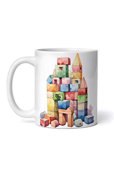 OEM Cană albă personalizată, Puzzle din lemn, INOVATIX®. 330ml