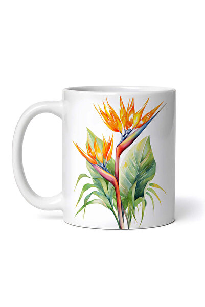 OEM Cană albă personalizată, Strelitzia Divina, Inovatix®. 330 ml