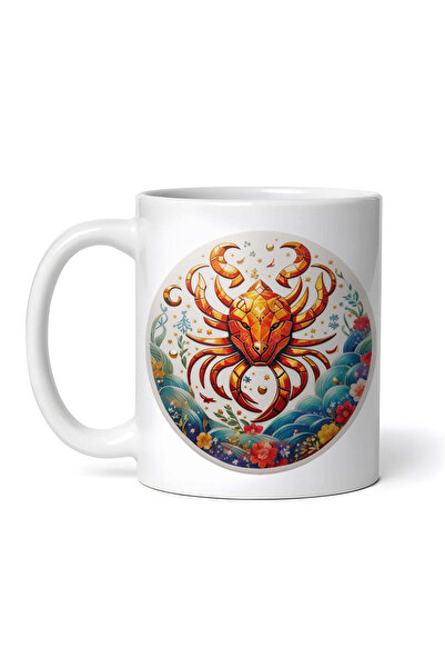 OEM Εξατομικευμένη λευκή κούπα, σύμβολο του ζωδίου του Σκορπιού, INOVATIX®. 3...