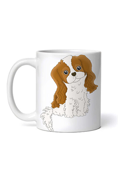 OEM Εξατομικευμένη λευκή κούπα, ράτσα σκύλου King Charles Spaniel, INOVATIX®....
