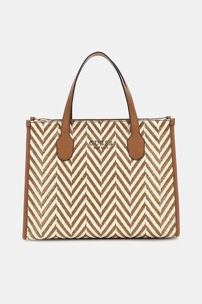 Guess Sılvana 2 Compartmen Women's Brown Handbag Hwcv8665220-Cog