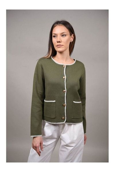 Y TWO WOMEN Cardigan - Khaki