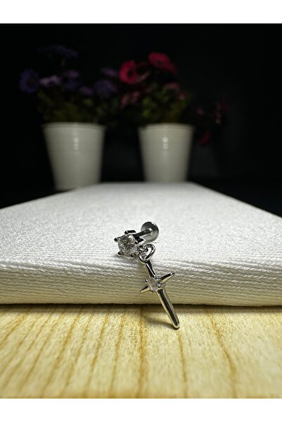 Mutenaura Cerrahi Çelik Tragus Piercing